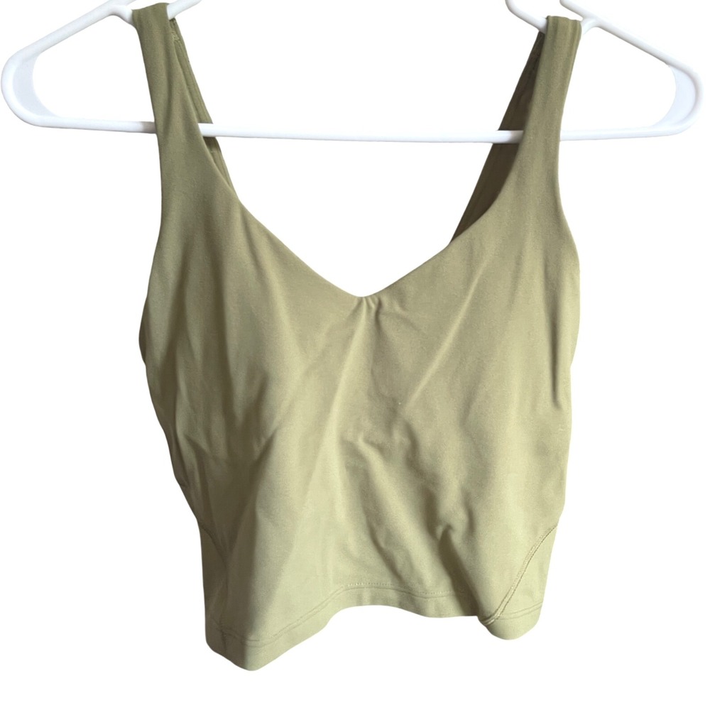 LuluLemon Green Align Tank Top Light Support 4